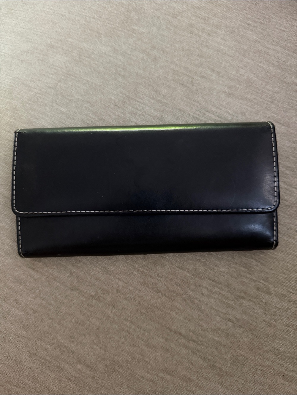 Jack Georges Women's Long Wallet with Contrast Stitching